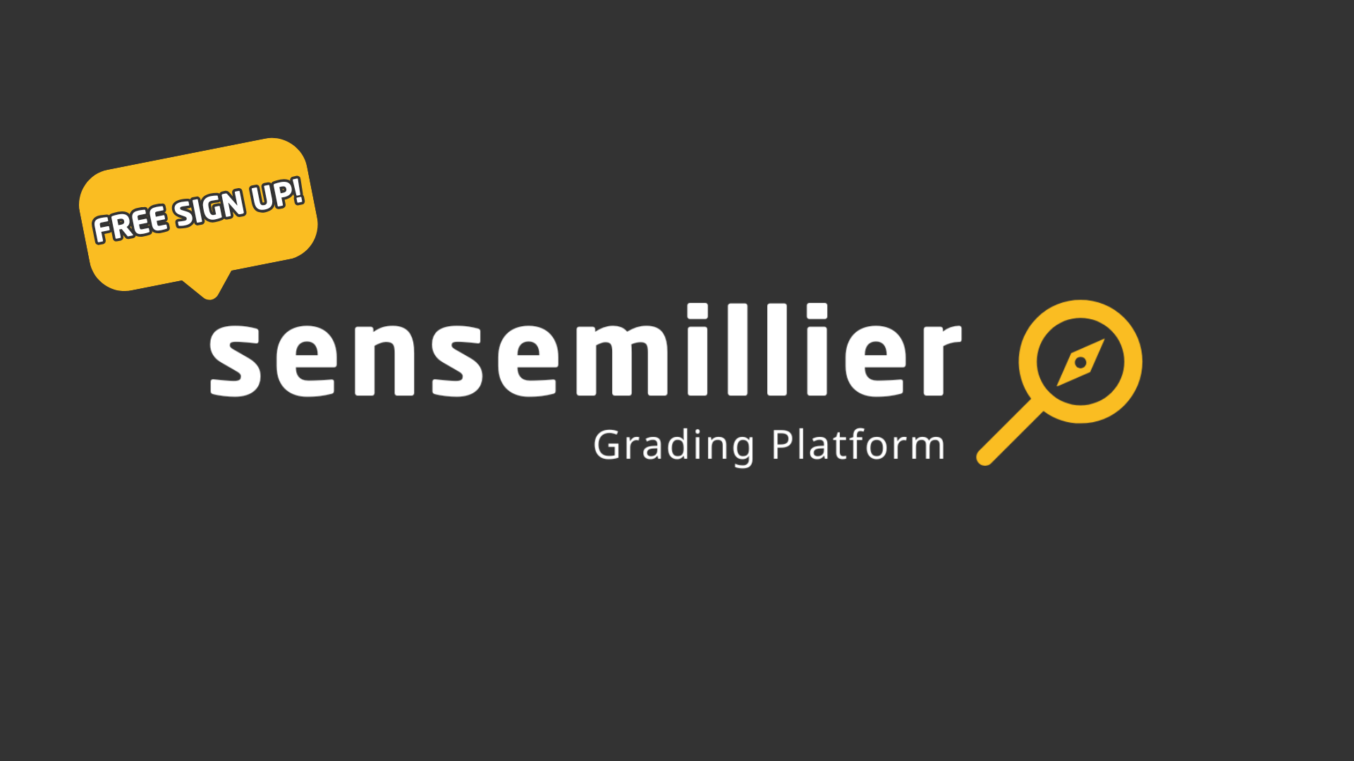 Collection of Signing Up to the Sensemillier Grading Platform in a gallery layout