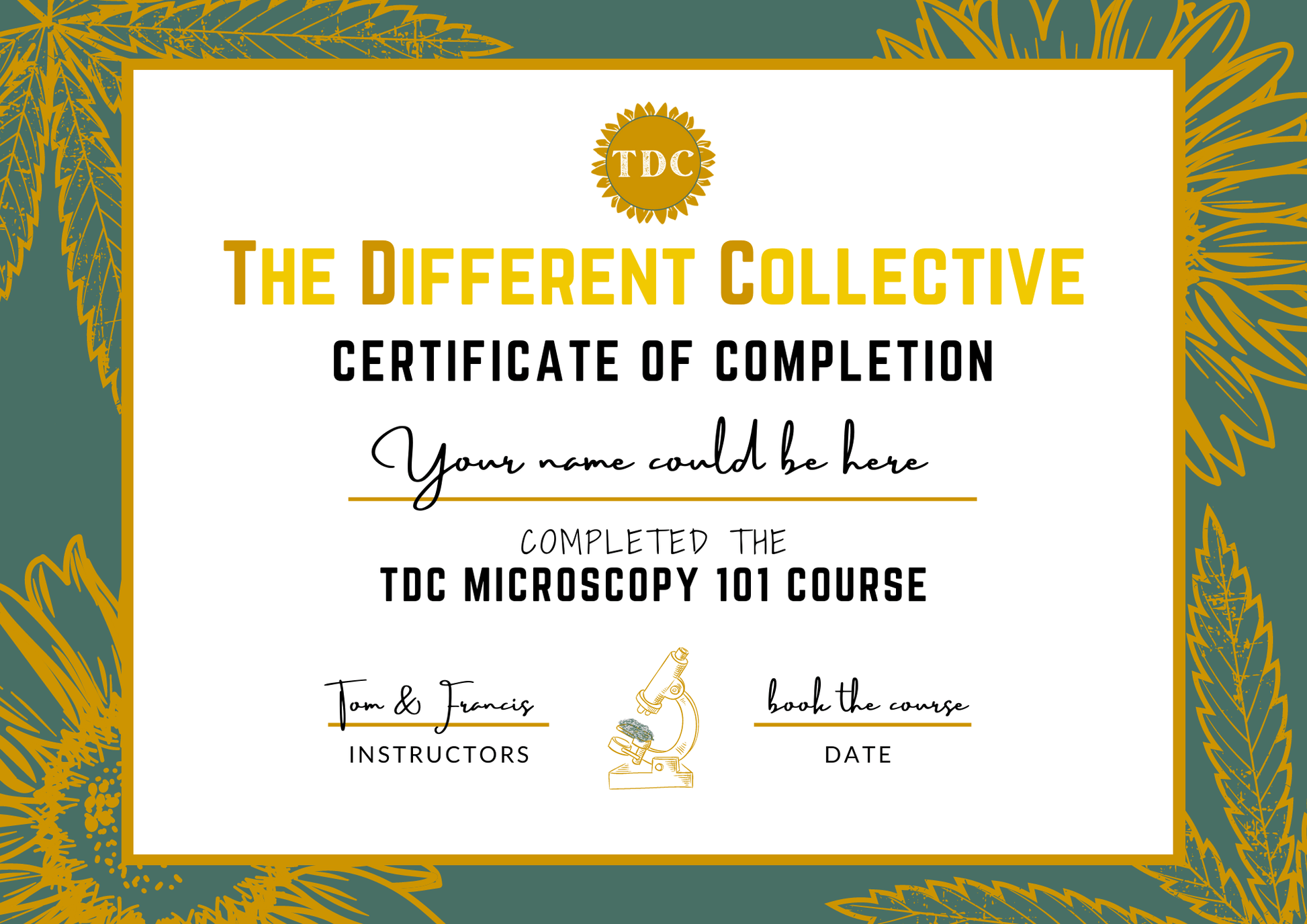 English TDC Cannabis Microscopy Course (online) 🔬 🌻 - Urbanistic Canada